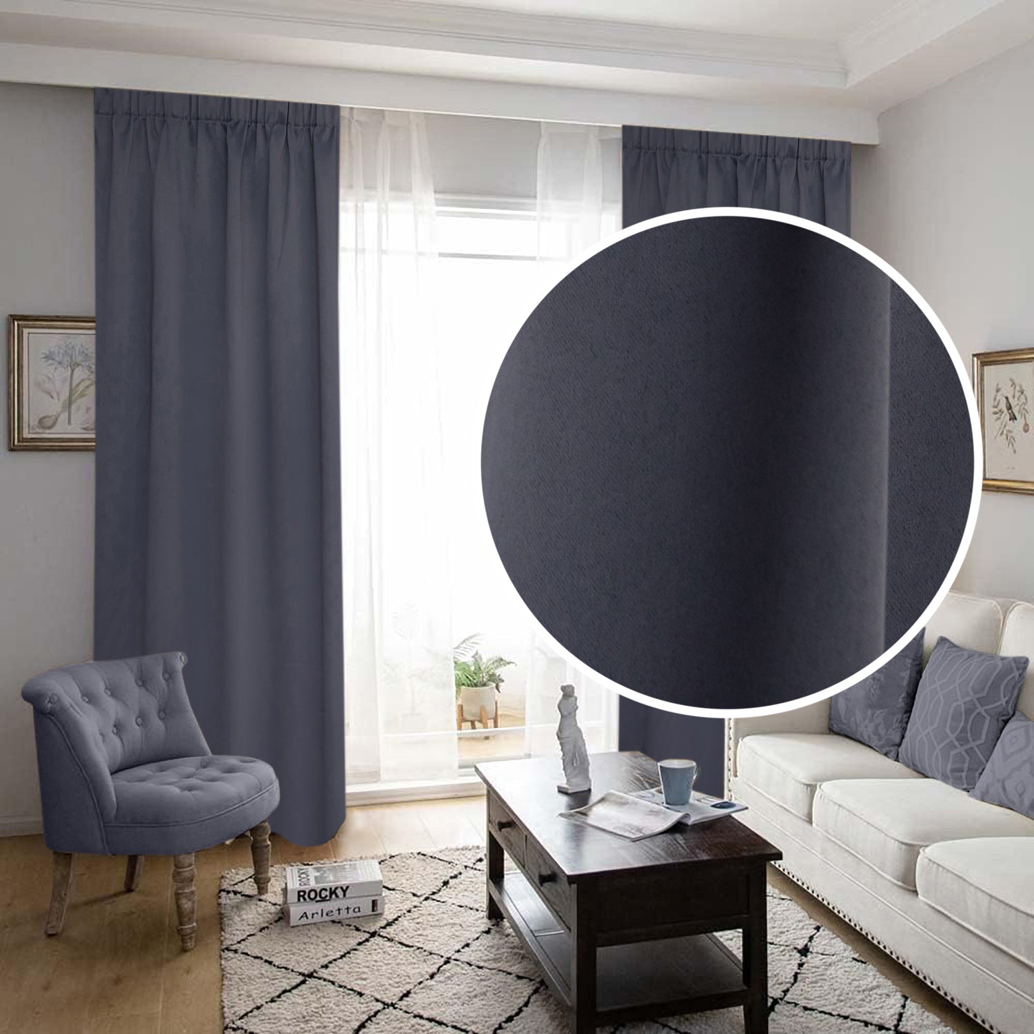 Draperie Blackout Bej Deschis 2 | Set 2 Bucăți | CasaRossaTextil