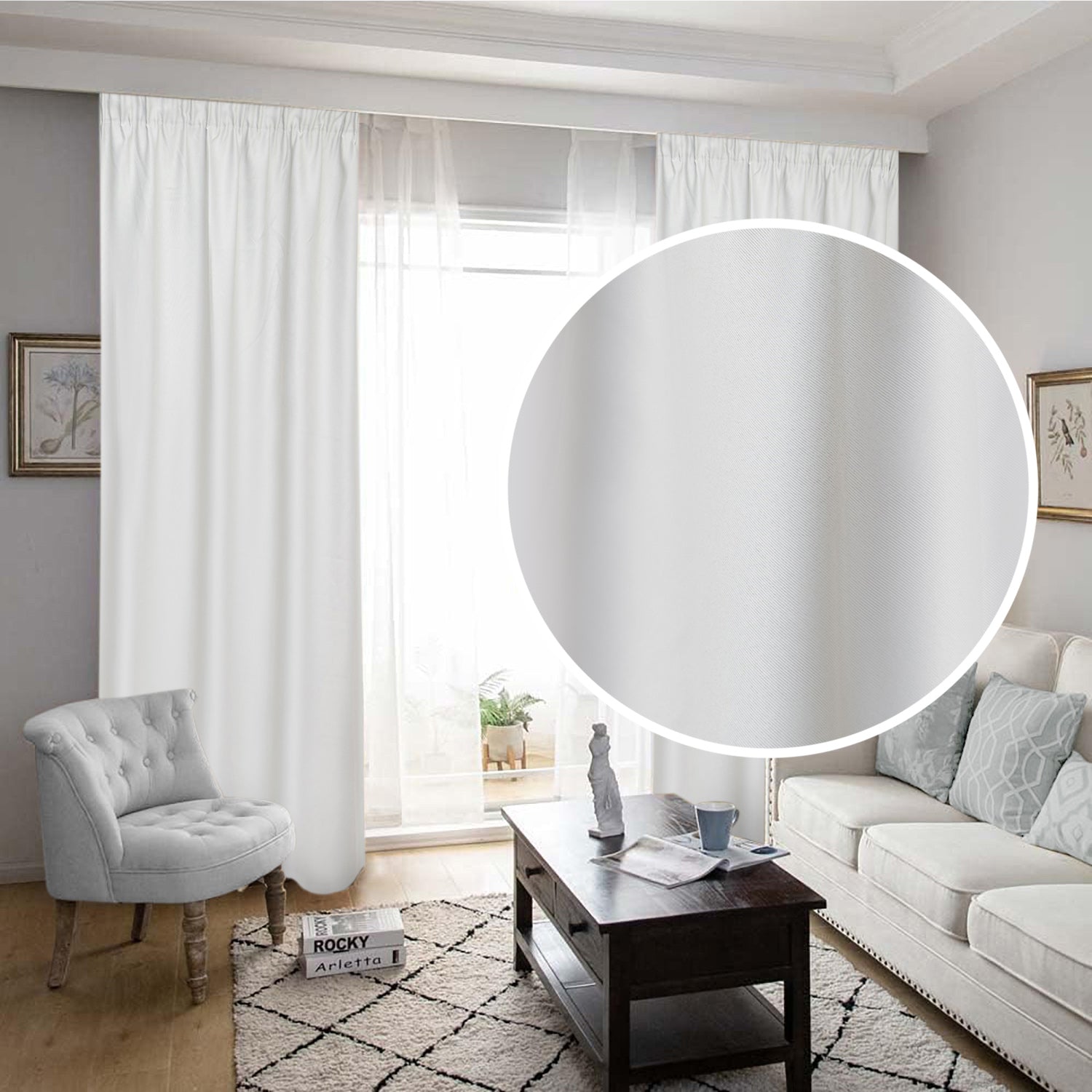 Draperie Blackout Crem | Set 2 Bucăți | CasaRossaTextil