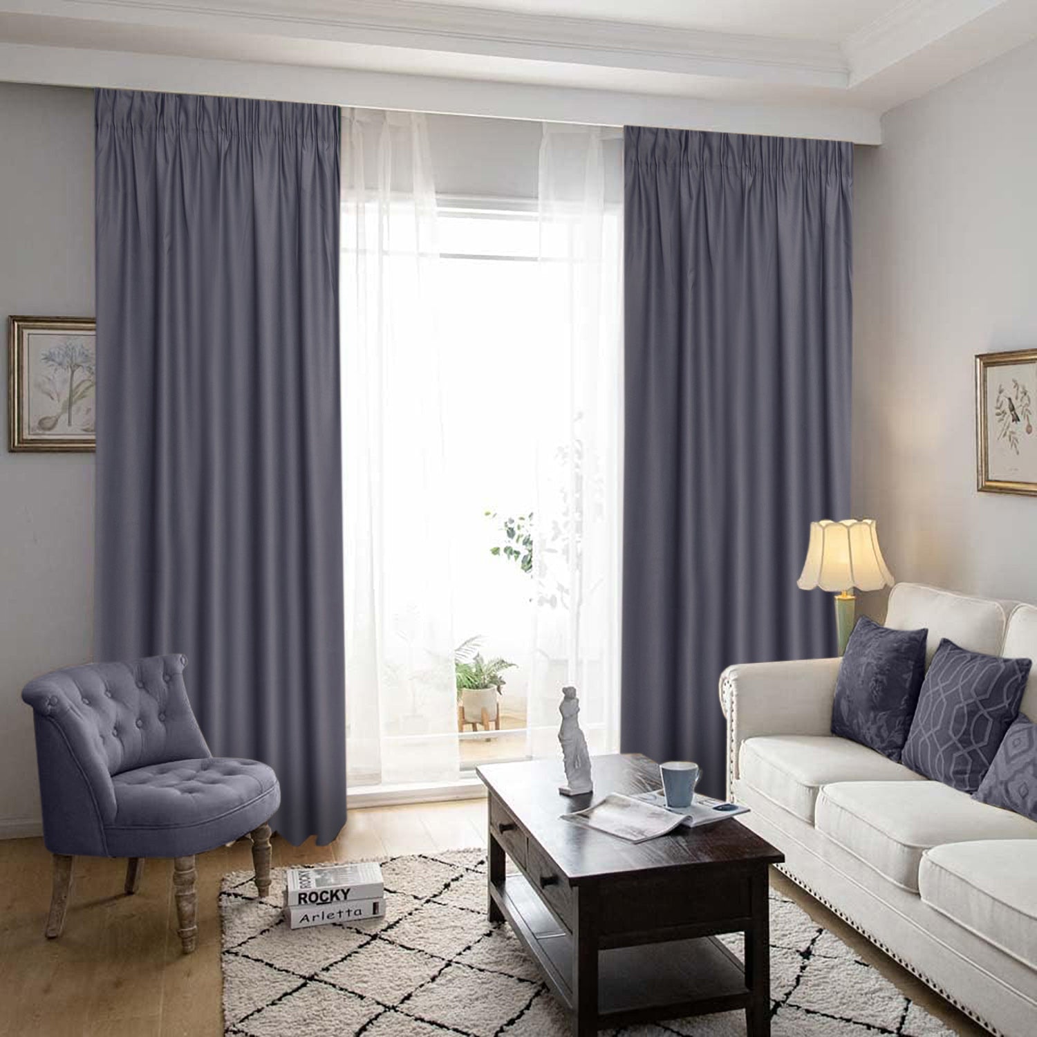 Draperie Blackout Gri Antracit | Set 2 Bucăți | CasaRossaTextil