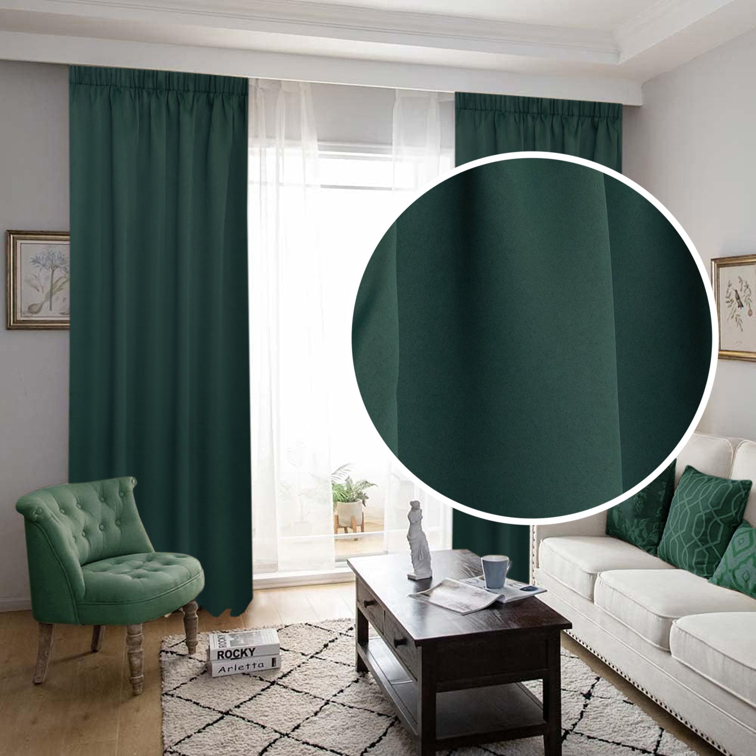 Draperie Blackout Gri Bej | Set 2 Bucăți | CasaRossaTextil