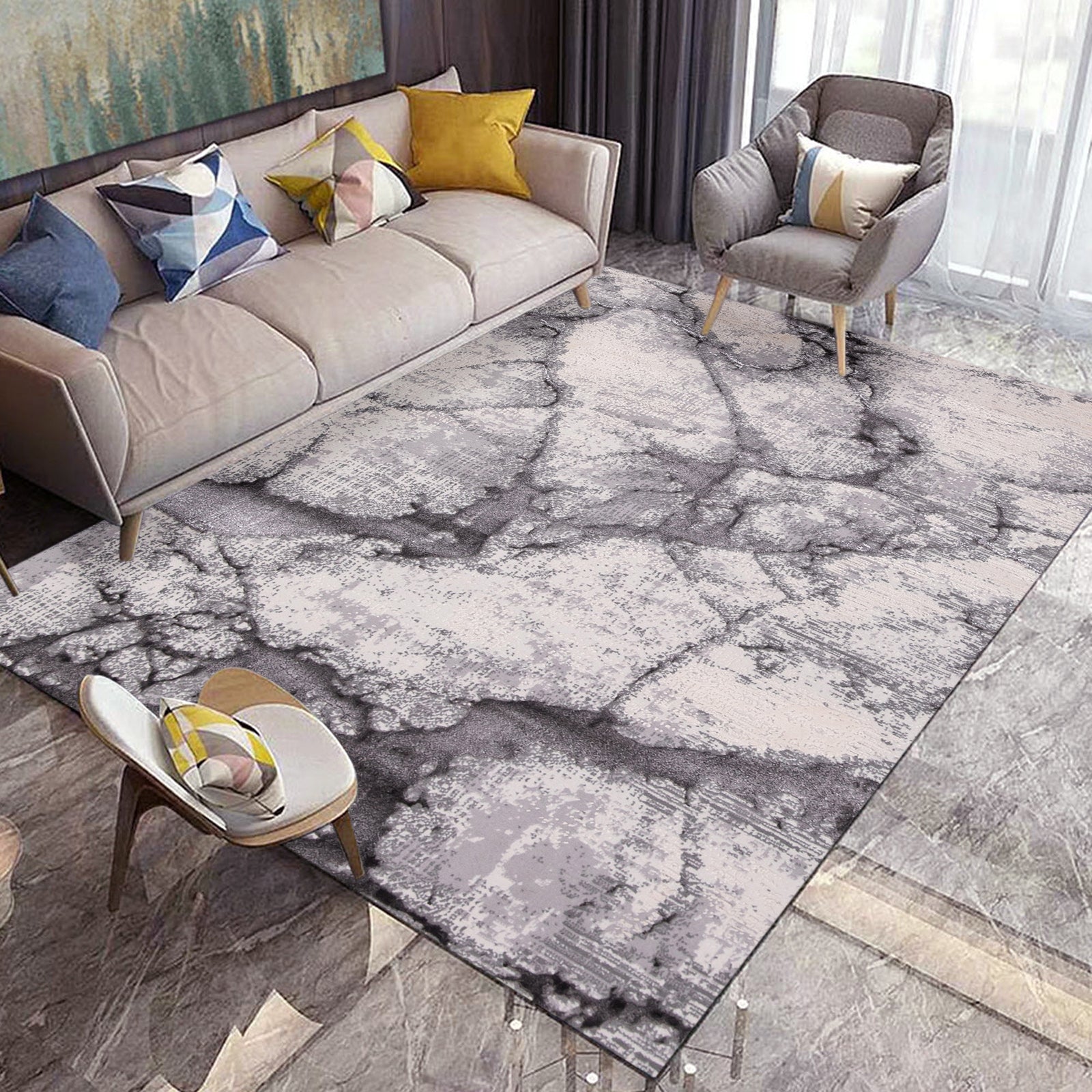 Covor SENA Gri Poly | CasaRossaTextil