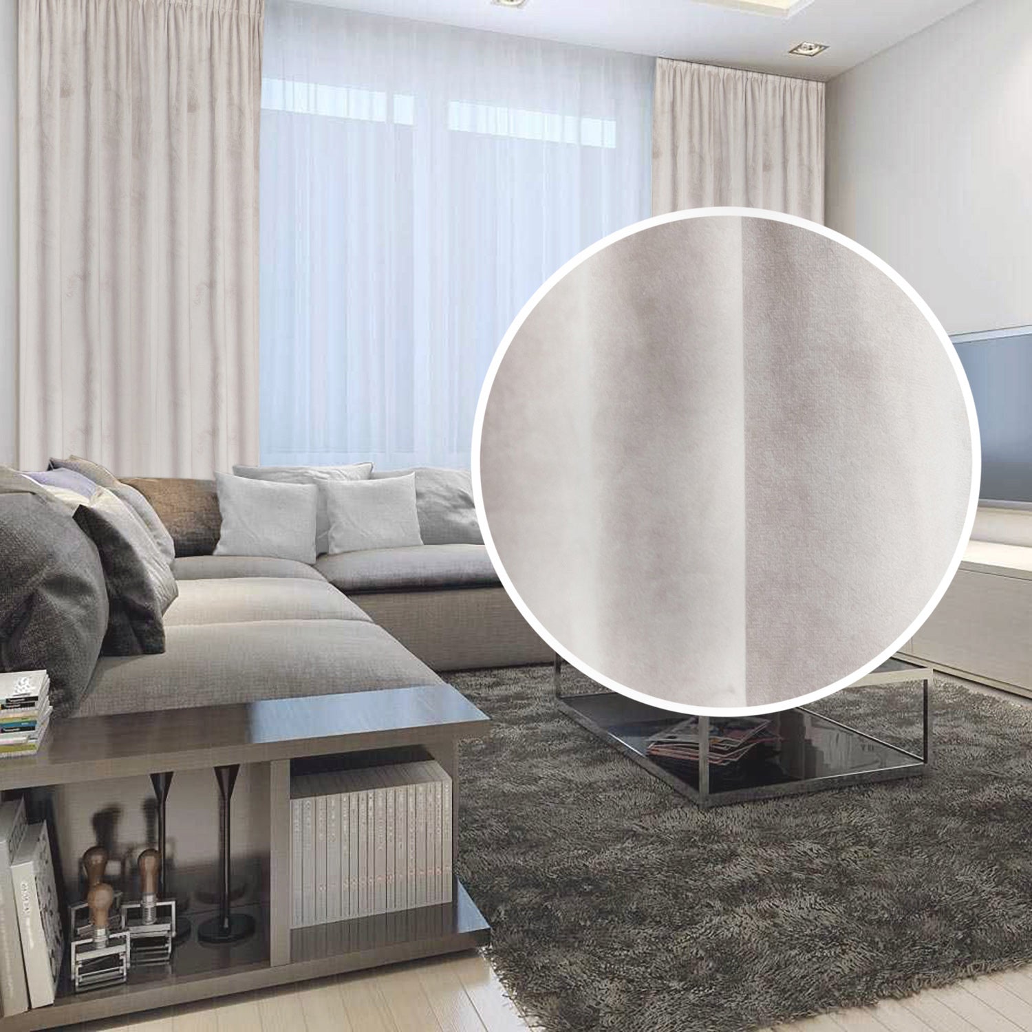 Draperie French Velvet Roz Pudrat | Set 2 Bucăți | CasaRossaTextil