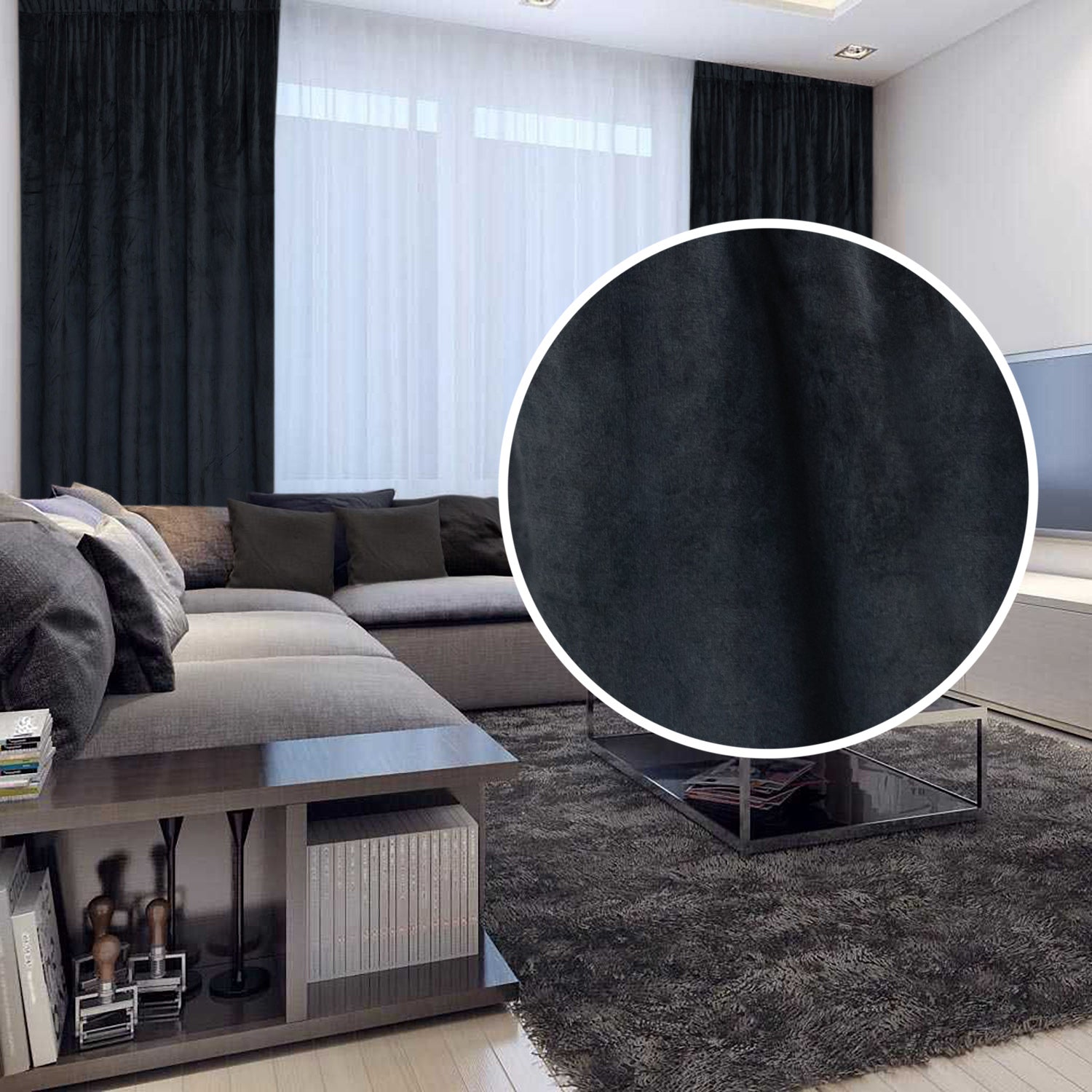 Draperie French Velvet Gri Deschis | Set 2 Bucăți | CasaRossaTextil