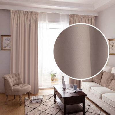 Draperie Blackout Bej Deschis | Set 2 Bucăți | CasaRossaTextil