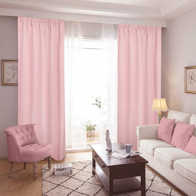 Draperie Blackout Roz Pudrat | Set 2 Bucăți | CasaRossaTextil