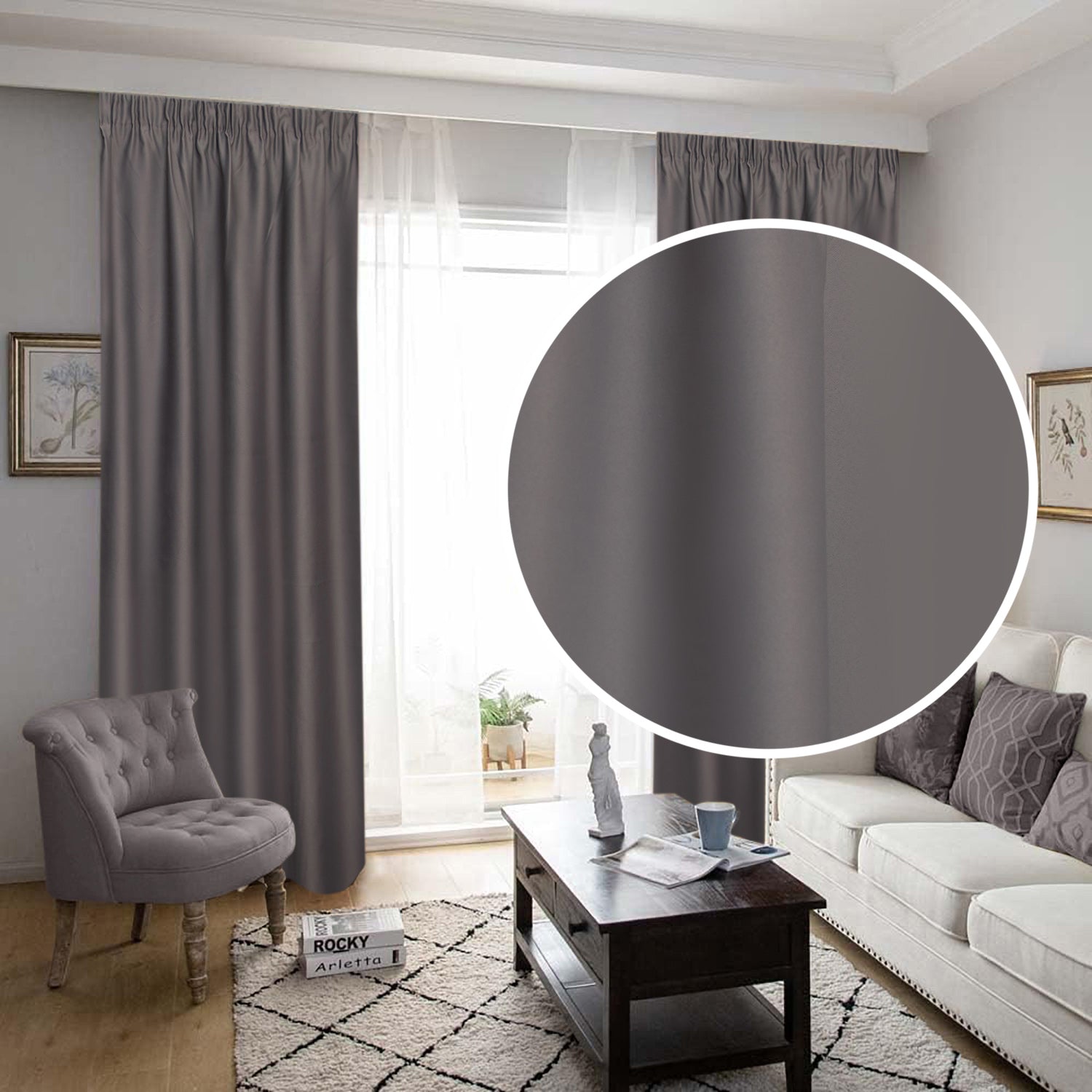 Draperie Blackout Maro Ciocolată | Set 2 Bucăți | CasaRossaTextil
