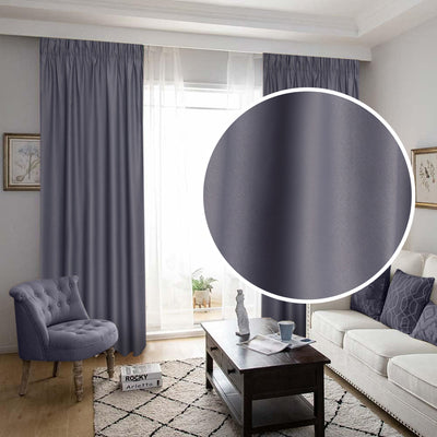 Draperie Blackout Gri Antracit | Set 2 Bucăți | CasaRossaTextil
