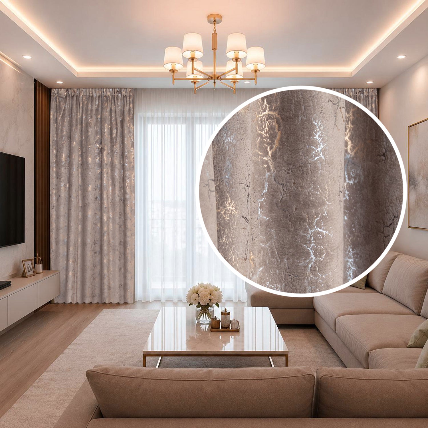 Draperie ETNA Maro Auriu| CasaRossaTextil