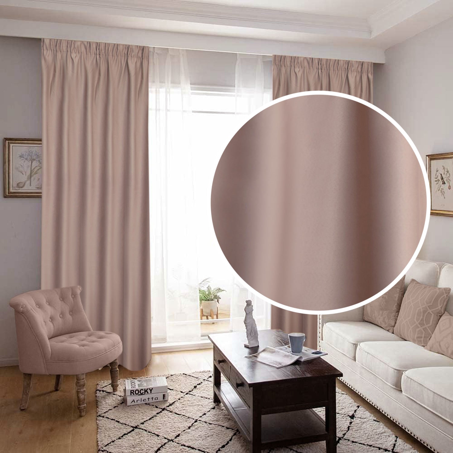 Draperie Blackout Maro Auriu | Set 2 Bucăți | CasaRossaTextil