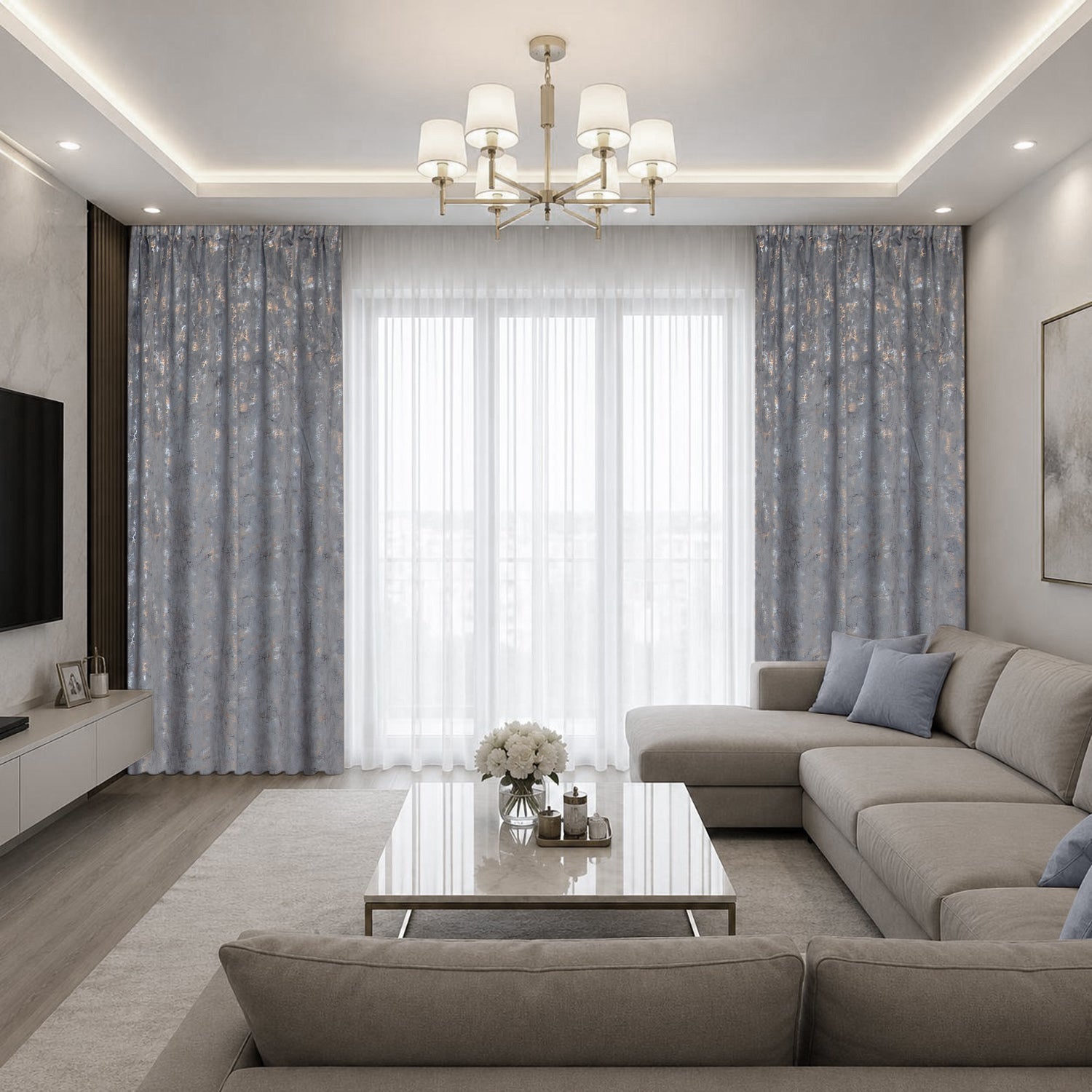 Draperie ETNA Gri Auriu | CasaRossaTextil