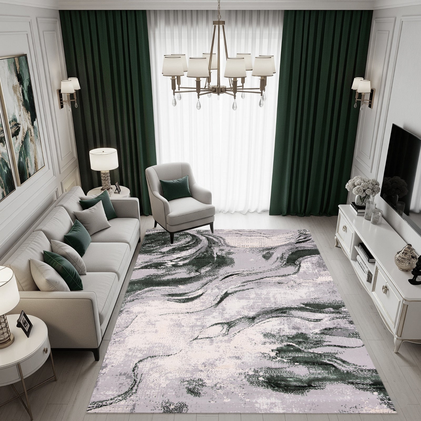 Covor SENA Verde 4 | CasaRossaTextil
